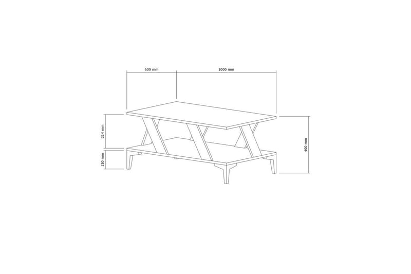 Gralen Soffbord 100 cm - Antracit/Natur - Möbler - Bord & matgrupp - Soffbord
