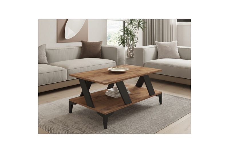 Gralen Soffbord 100 cm - Antracit/Natur - Möbler - Bord & matgrupp - Soffbord