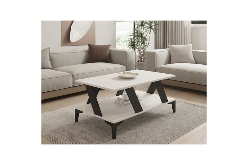 Gralen Soffbord 100 cm - Antracit/Vit - Möbler - Bord & matgrupp - Soffbord
