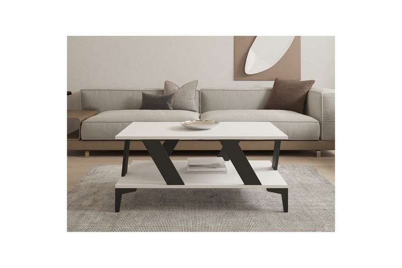 Gralen Soffbord 100 cm - Antracit/Vit - Möbler - Bord & matgrupp - Soffbord