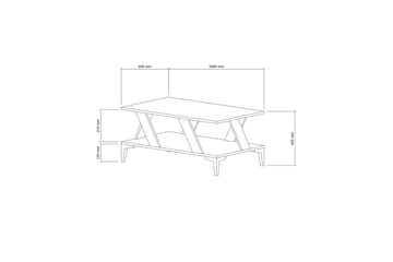 Gralen Soffbord 100 cm - Antracit/Vit - Möbler - Bord & matgrupp - Soffbord
