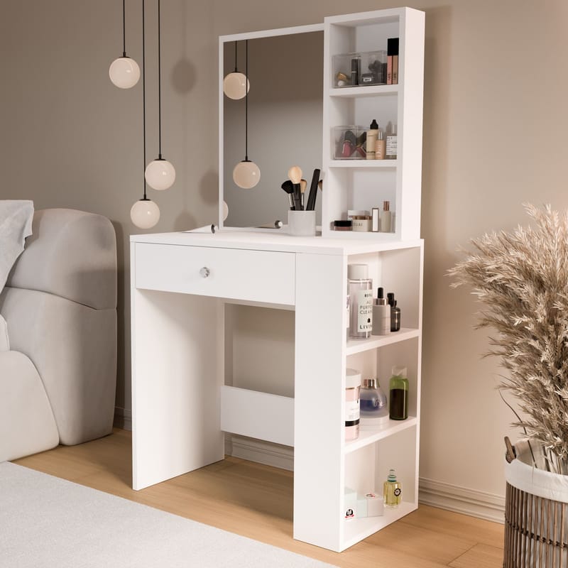 Gravo Sminkbord 69,4x135x40 cm - Vit - Möbler - Bord & matgrupp - Sminkbord & toalettbord