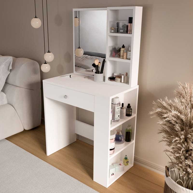 Gravo Sminkbord 69,4x135x40 cm - Vit - Möbler - Bord & matgrupp - Sminkbord & toalettbord
