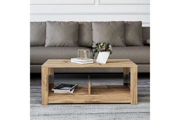 Griselda 90 cm Rektangulärt Soffbord med Hylla i Ek - Brun - Möbler - Bord & matgrupp - Soffbord