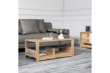 Griselda 90 cm Rektangulärt Soffbord med Hylla i Ek - Brun - Möbler - Bord & matgrupp - Soffbord