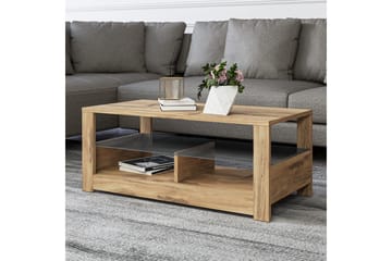 Griselda 90 cm Rektangulärt Soffbord med Hylla i Ek - Brun - Möbler - Bord & matgrupp - Soffbord