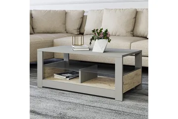 Griselda Soffbord 90 cm - Grå/Travertin - Möbler - Bord & matgrupp - Soffbord