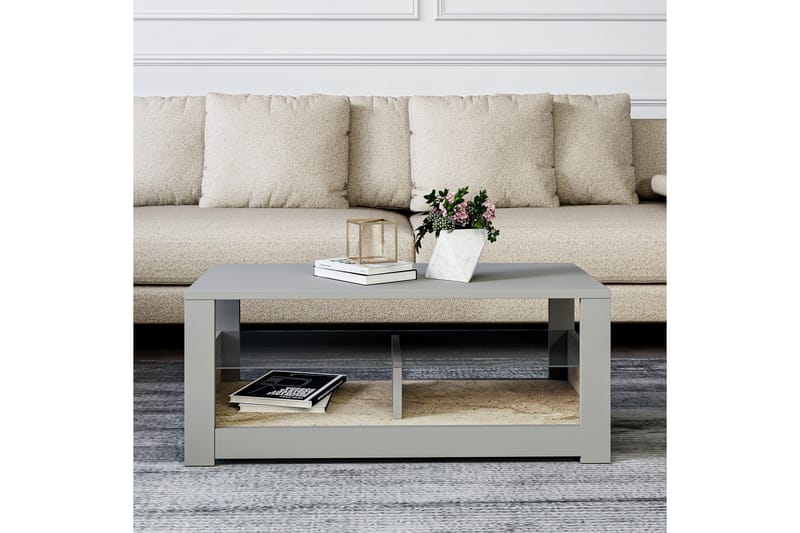 Griselda Soffbord 90 cm - Grå/Travertin - Möbler - Bord & matgrupp - Soffbord