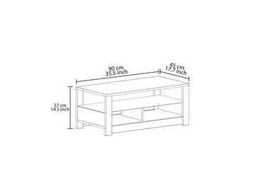 Griselda Soffbord 90 cm - Vit/Ek - Möbler - Bord & matgrupp - Soffbord