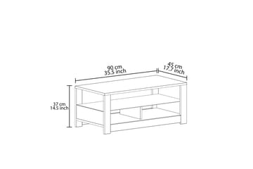 Griselda Soffbord 90 cm - Vit/Ek - Möbler - Bord & matgrupp - Soffbord
