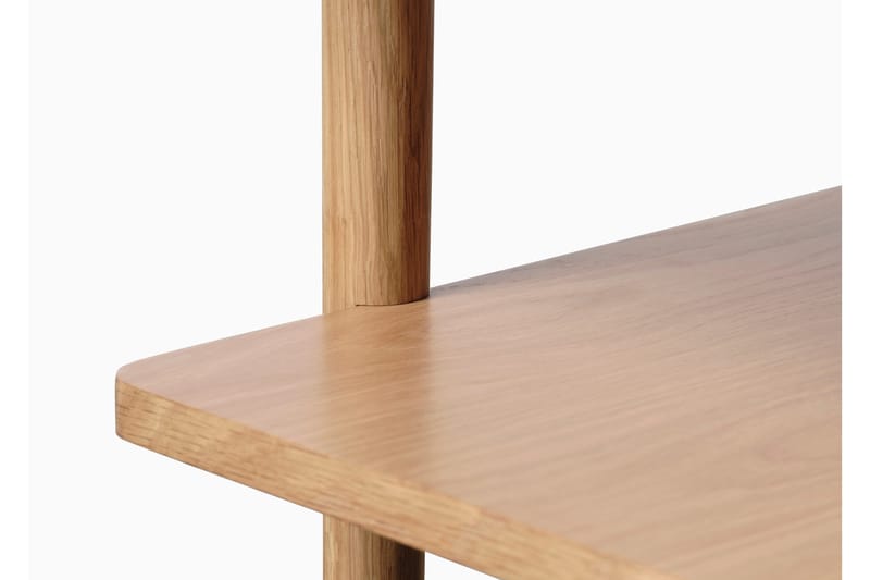 Grumio Rektangulärt Soffbord 120 cm med Hylla i Massivt Trä och Träfanér - Beige - Möbler - Bord & matgrupp - Soffbord