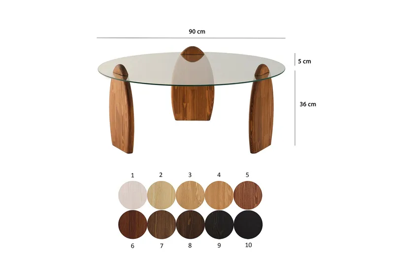 Guinn Soffbord 90 cm - Brun/Transparent - Möbler - Bord & matgrupp - Soffbord