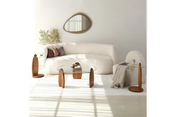 Guinn Soffbord 90 cm - Brun/Transparent - Möbler - Bord & matgrupp - Soffbord