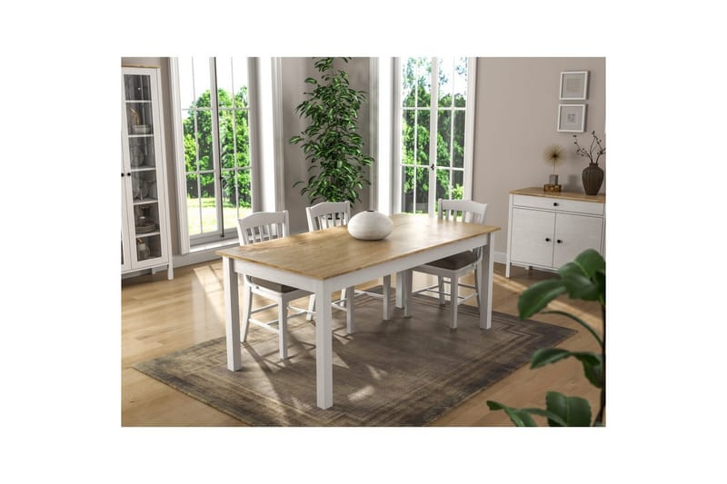 Gulbahar Matbord 180 cm Rektangulär - Natur/Vit - Möbler - Bord & matgrupp - Matbord & köksbord