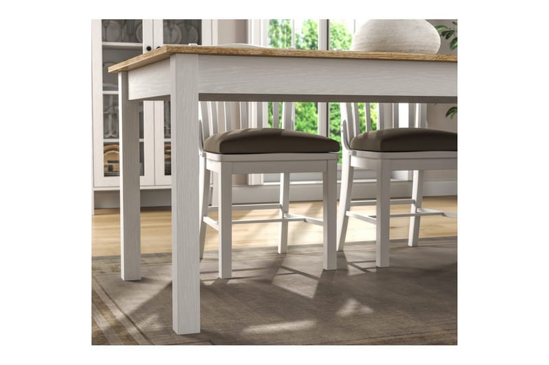 Gulbahar Matbord 180 cm Rektangulär - Natur/Vit - Möbler - Bord & matgrupp - Matbord & köksbord