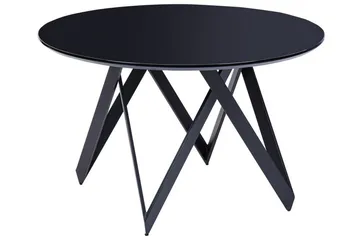Gunden Runt Matbord 120 cm med Metallutseende - Svart - Möbler - Bord & matgrupp - Matbord & köksbord