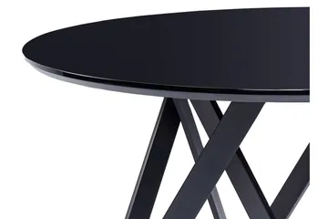 Gunden Runt Matbord 120 cm med Metallutseende - Svart - Möbler - Bord & matgrupp - Matbord & köksbord