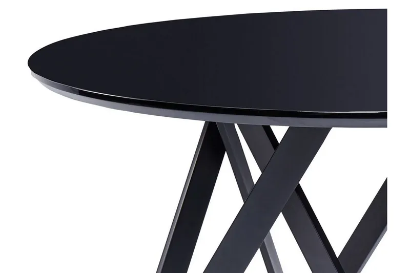 Gunden Runt Matbord 120 cm med Metallutseende - Svart - Möbler - Bord & matgrupp - Matbord & köksbord