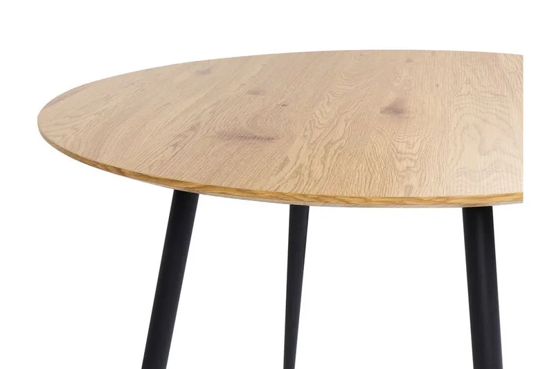 Habbe Matbord 100 cm Rund - Ljusbrun/Svart - Möbler - Bord & matgrupp - Matbord & köksbord