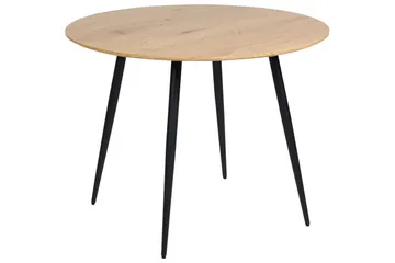 Habbe Matbord 100 cm Rund - Ljusbrun/Svart - Möbler - Bord & matgrupp - Matbord & köksbord