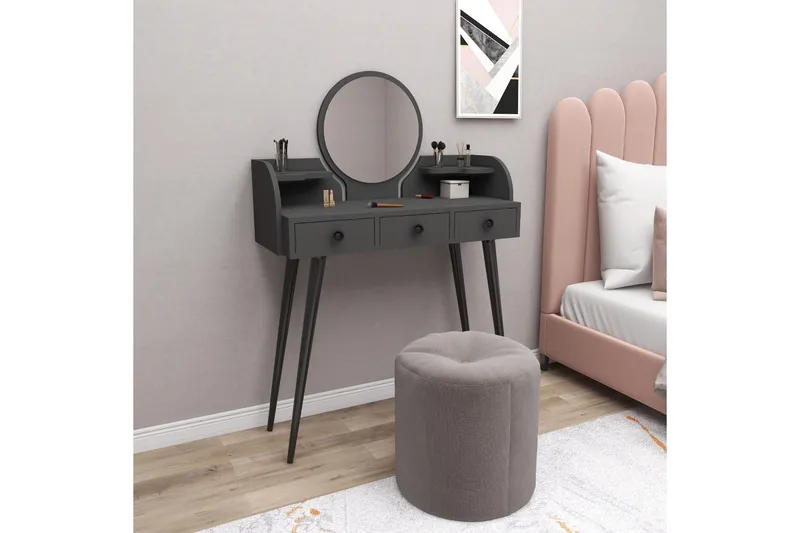 Habiba Sminkbord 93,6 cm - Antracit - Möbler - Bord & matgrupp - Sminkbord & toalettbord