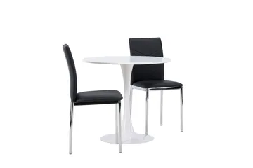 Hamden Matbord 80 cm med 2 Lily Matstol - Möbler - Bord & matgrupp - Matgrupp