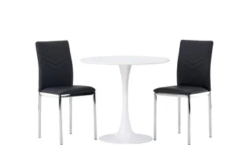 Hamden Matbord 80 cm med 2 Lily Matstol - Möbler - Bord & matgrupp - Matgrupp