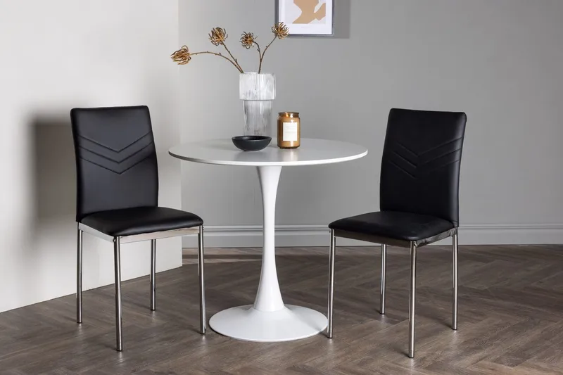 Hamden Matbord 80 cm med 2 Lily Matstol