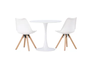 Hamden Matbord 80 cm med 2 Zeno Matstol - Möbler - Bord & matgrupp - Matgrupp