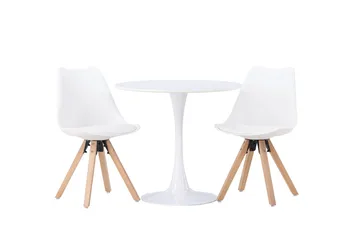 Hamden Matbord 80 cm med 2 Zeno Matstol - Möbler - Bord & matgrupp - Matgrupp