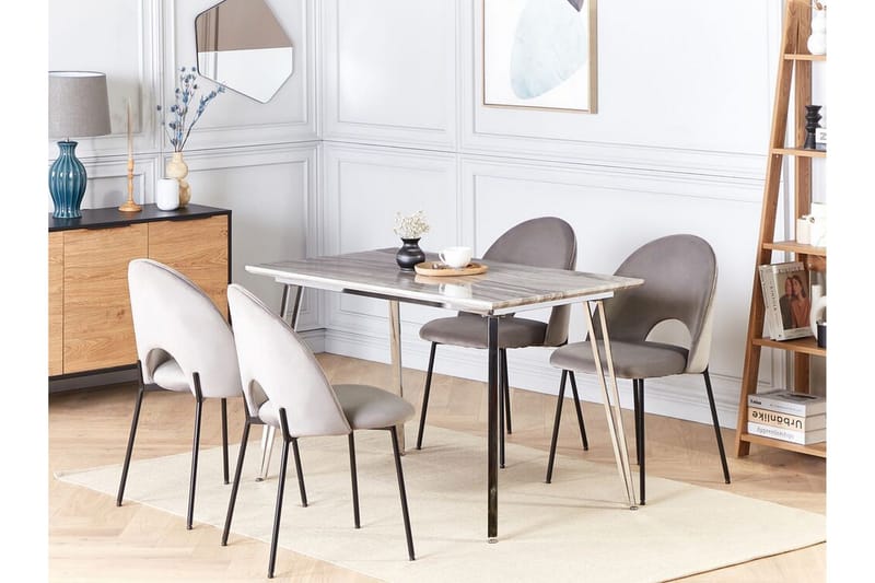 Hamiota Matbord 70x120 cm - Vit/Silver - Möbler - Bord & matgrupp - Matbord & köksbord