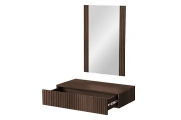 Hammarstrand svävande sminkbord med vägghängd spegel - 80x42 - Valnöt - Möbler - Bord & matgrupp - Sminkbord & toalettbord