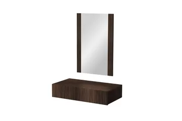 Hammarstrand svävande sminkbord med vägghängd spegel - 80x42 - Valnöt - Möbler - Bord & matgrupp - Sminkbord & toalettbord