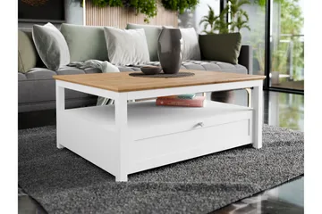 Hammerdal Soffbord 104 cm - Vit/Ek - Möbler - Bord & matgrupp - Soffbord