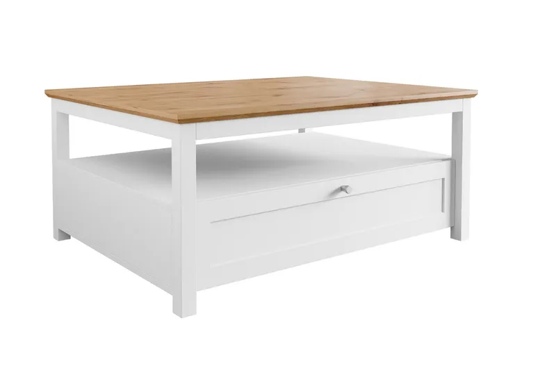 Hammerdal Soffbord 104 cm, Vit/Ek