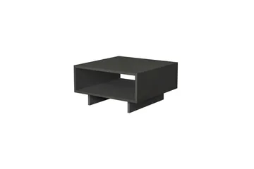 Hapeila Kvadratiskt Soffbord 60 cm med Hyllor i Målat Trä - Antracit - Möbler - Bord & matgrupp - Soffbord