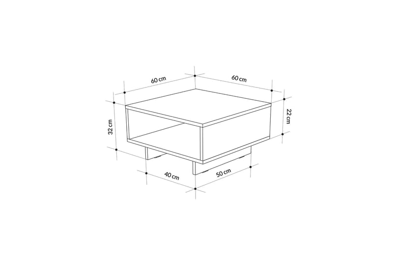 Hapeila Soffbord 60 cm - Antracit - Möbler - Bord & matgrupp - Soffbord
