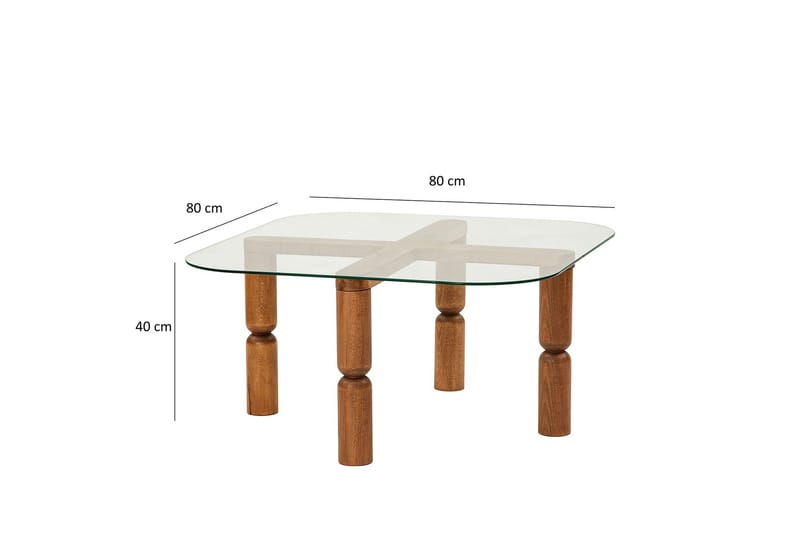 Harman Soffbord 80 cm - Valnöt - Möbler - Bord & matgrupp - Soffbord
