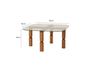 Harman Soffbord 80 cm - Valnöt/Brons - Möbler - Bord & matgrupp - Soffbord