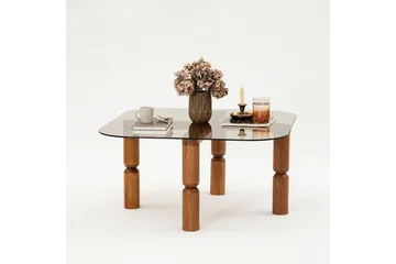 Harman Soffbord 80 cm - Valnöt/Brons - Möbler - Bord & matgrupp - Soffbord