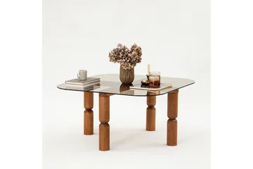 Harman Soffbord 80 cm - Valnöt/Brons - Möbler - Bord & matgrupp - Soffbord