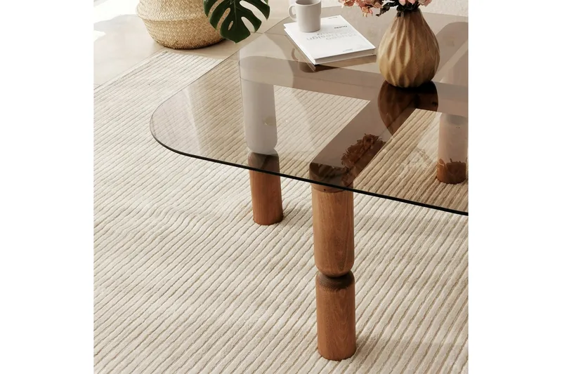 Harman Soffbord 80 cm - Valnöt/Brons - Möbler - Bord & matgrupp - Soffbord