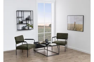 Hartsoe Rektangulärt Soffbord med Hyllor i Trä - Svart - Möbler - Bord & matgrupp - Soffbord