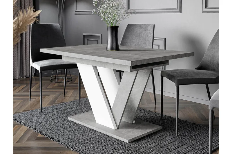 Harumi Matbord 120 cm Rektangulär - Grå/Vit - Möbler - Bord & matgrupp - Matbord & köksbord