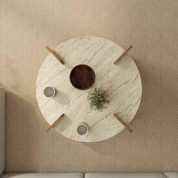 Harvo Soffbord 90x35x90 cm - Travertin och valnöt - Möbler - Bord & matgrupp - Soffbord