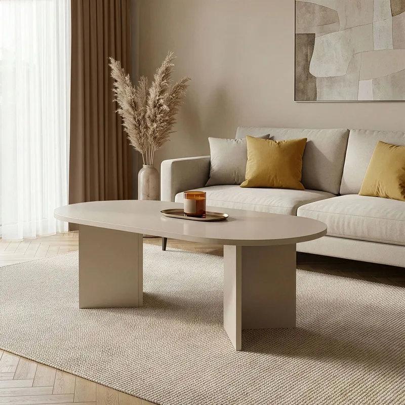 Hasina Soffbord 119 cm Oval - Mink - Möbler - Bord & matgrupp - Soffbord