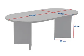 Hasina Soffbord 119 cm Oval - Mink - Möbler - Bord & matgrupp - Soffbord