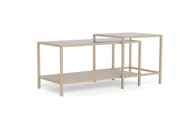 Hasslevik Soffbord 90 cm - Klar/Grå - Möbler - Bord & matgrupp - Soffbord - Soffbord med förvaring