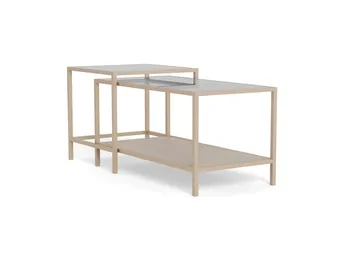 Hasslevik Soffbord 90 cm - Klar/Grå - Möbler - Bord & matgrupp - Soffbord - Soffbord med förvaring