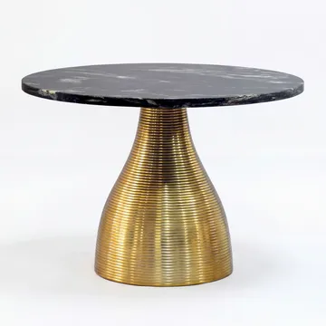 Havren Runt soffbord i metall med marmorskiva - guld svart - Möbler - Bord & matgrupp - Marmorbord